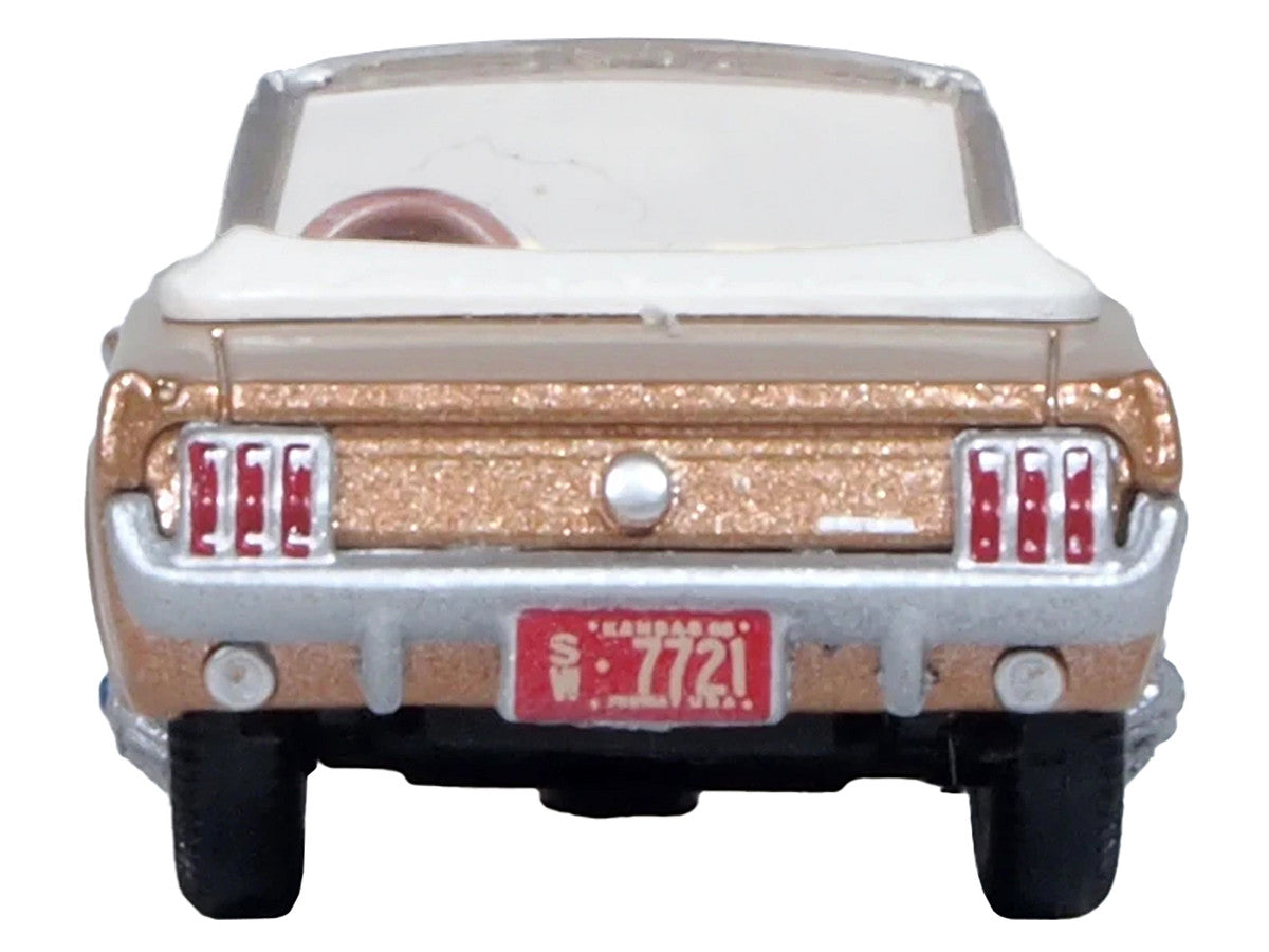 1965 Ford Mustang Convertible Prairie Bronze Metallic 1/87 (HO) Scale Diecast Model Car by Oxford Diecast LuxuryLifeWay Online Store