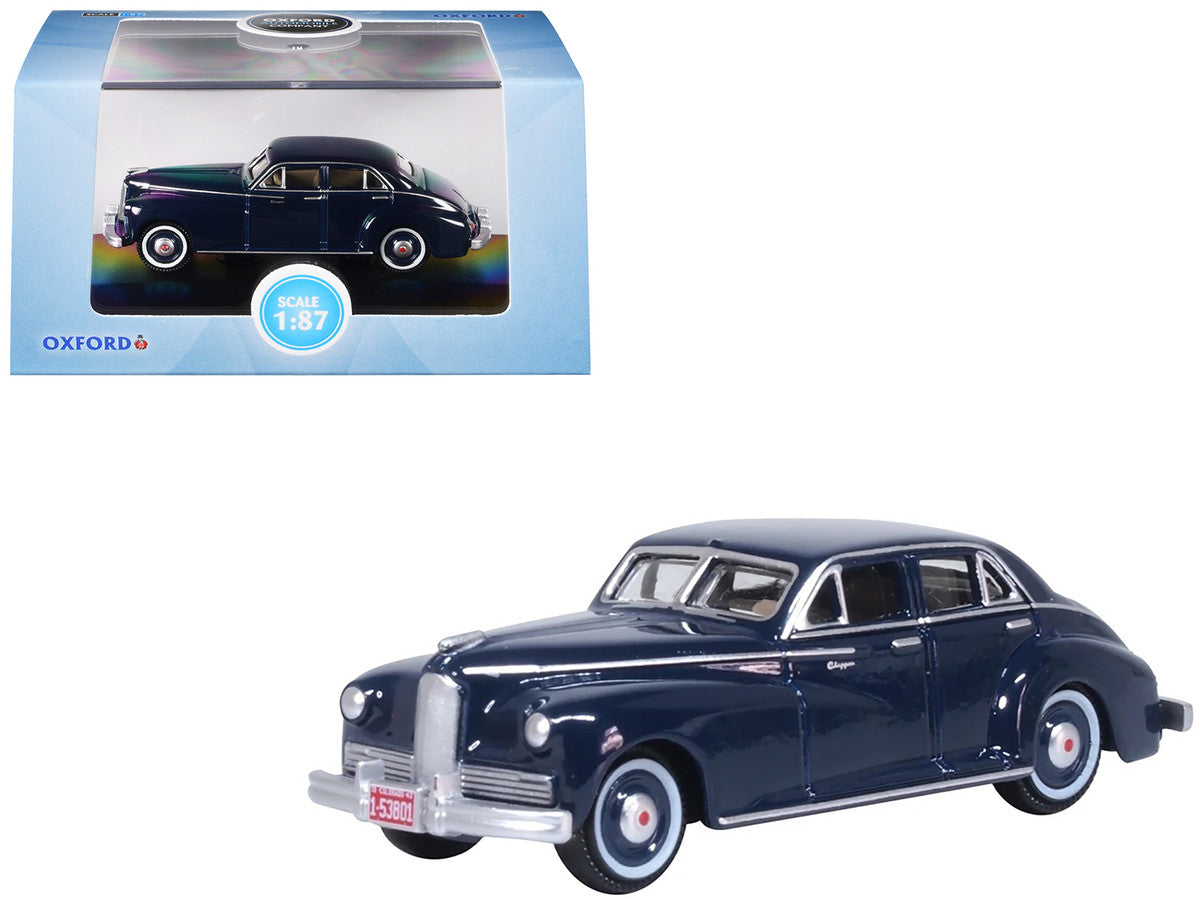 1942 Packard Clipper Touring Sedan Packard Blue 1/87 (HO) Scale Diecast Model Car by Oxford Diecast LuxuryLifeWay Online Store