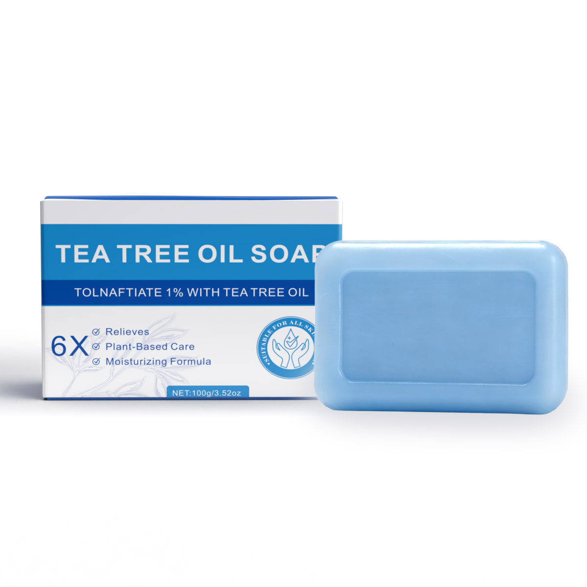 Rounded Corner Blue Tea Tree Soap Tri Light Beauty