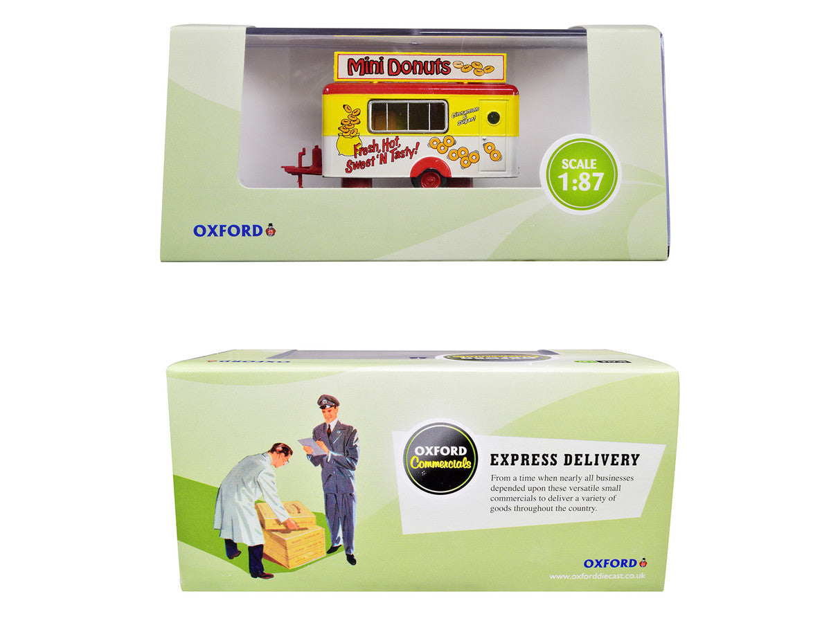 Mobile Food Trailer "Mini Donuts" 1/87 (HO) Scale Diecast Model by Oxford Diecast LuxuryLifeWay Online Store