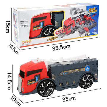 Children's Simulation Diecast Engineering Vehicle Model Set Deformation Storage Parking Lot Educational Toys LuxuryLifeWay Online Store
