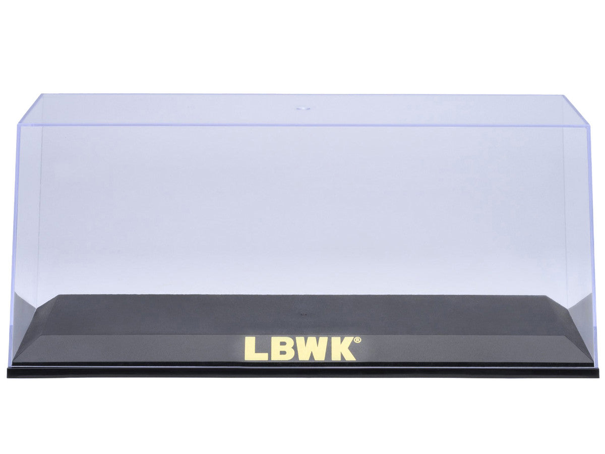 Collectible Display Show Case with Black Plastic Base and Gold "LBWK" Logo for 1/18-1/24 Scale Model Cars by Autoart LuxuryLifeWay Online Store