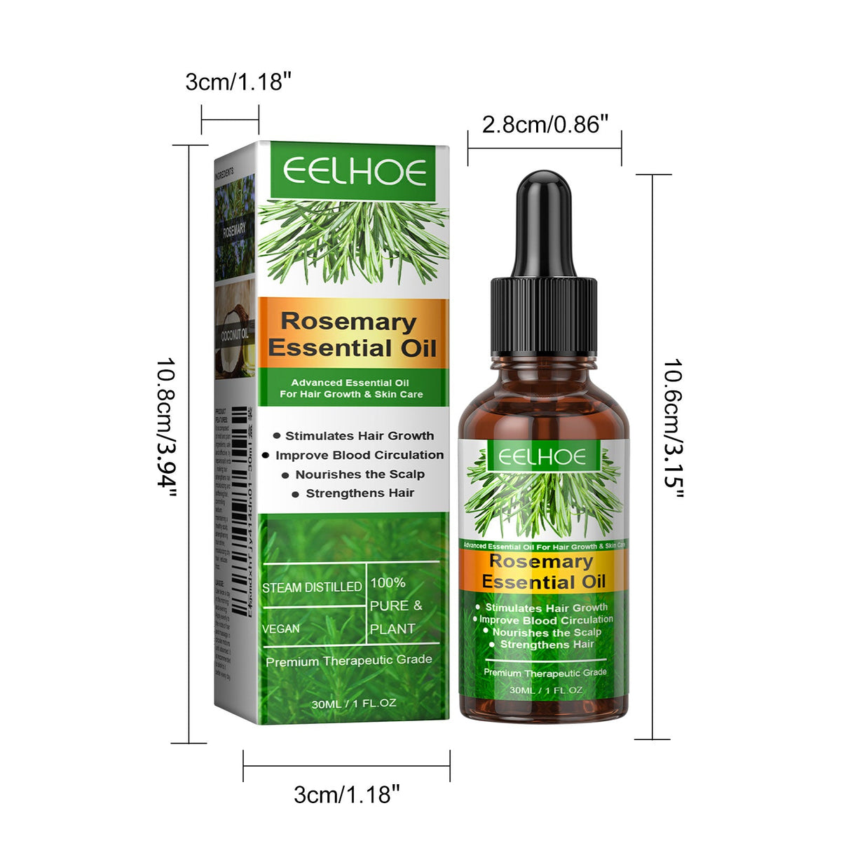 Rosemary Essential Oil 30ml 1box Tri Light Beauty