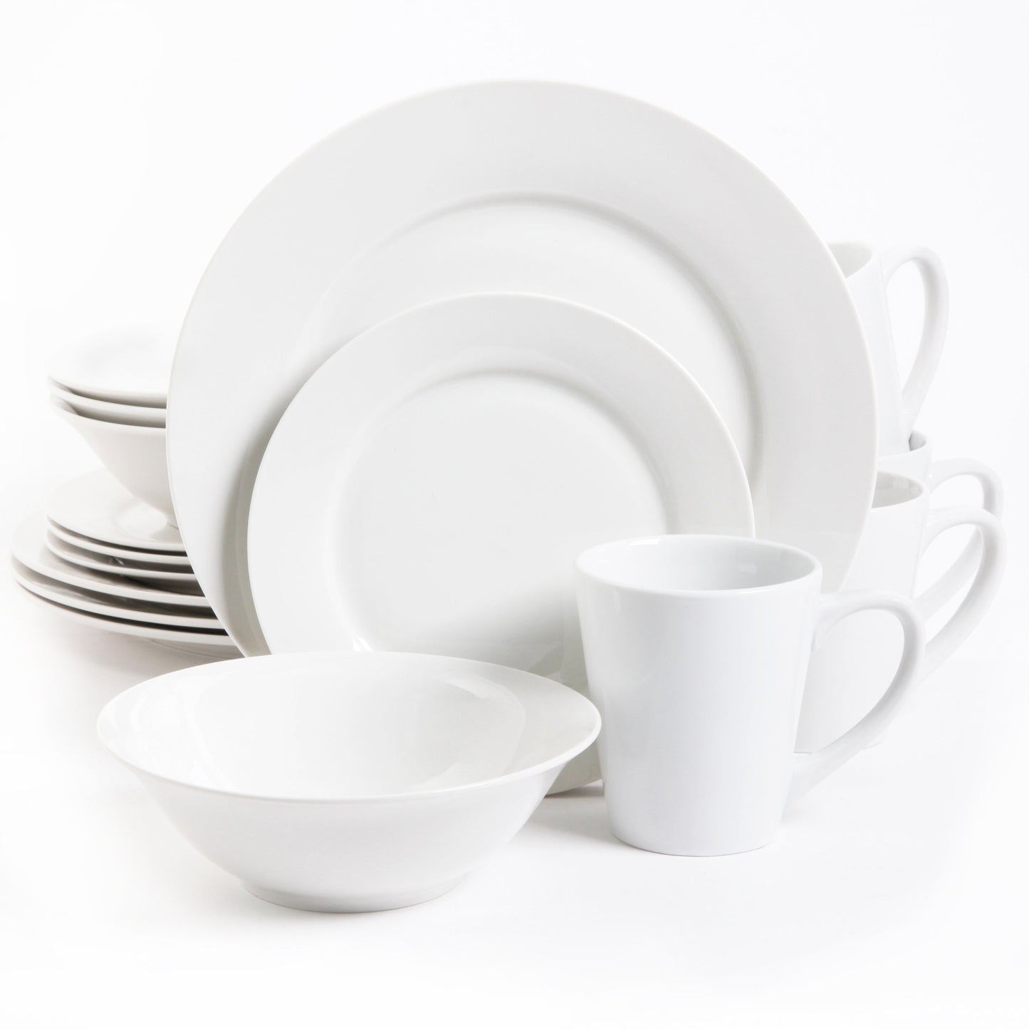 Noble Court 16 pc Dinnerware Set - White - Fine Ceramic LuxuryLifeWay Online Store