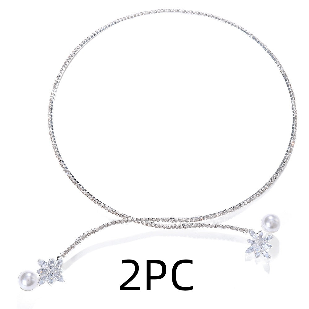 Vintage Pearl Zircon Fashion Necklace