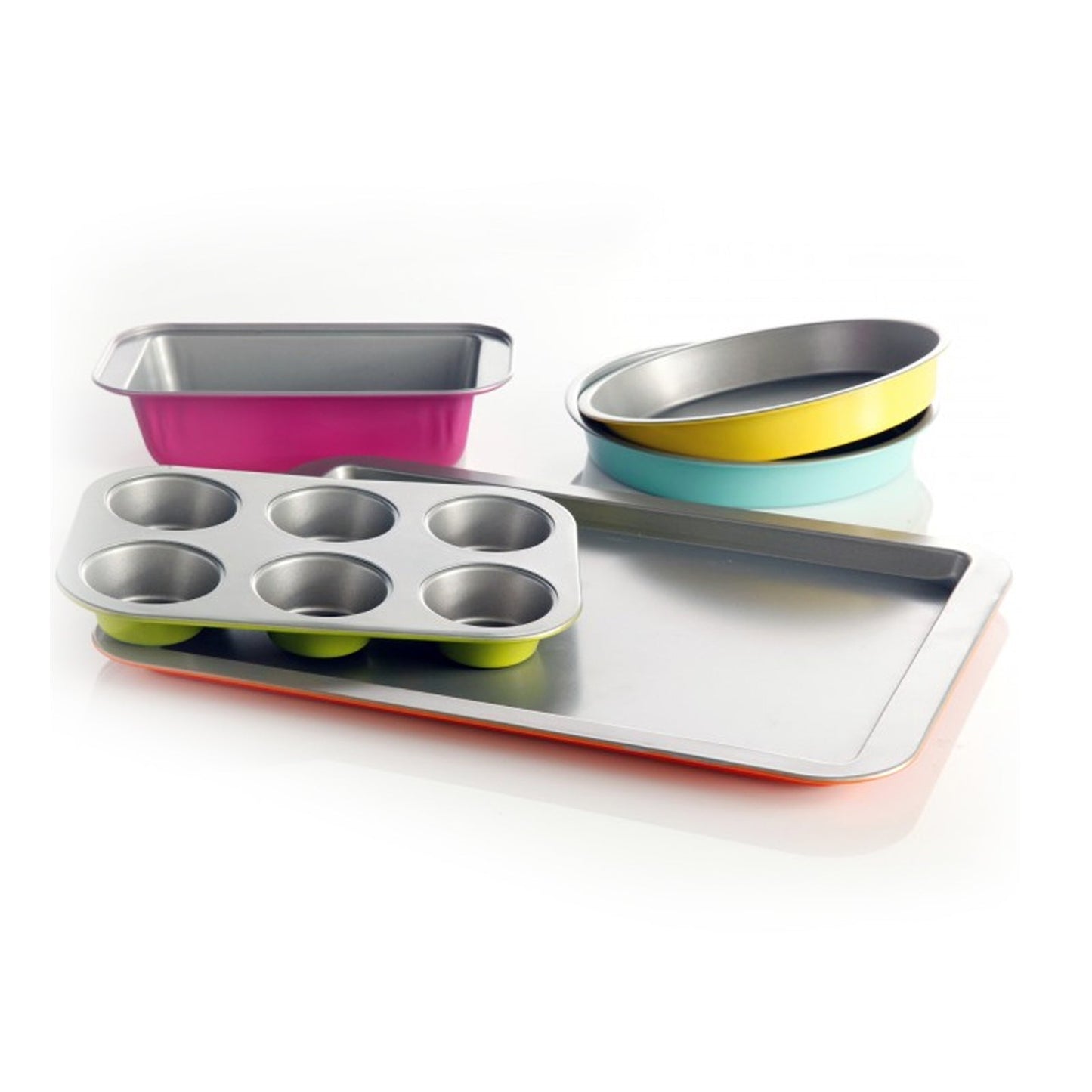Gibson Home Color Splash Lyneham 5 pc Carbon Steel Bakeware Set LuxuryLifeWay Online Store