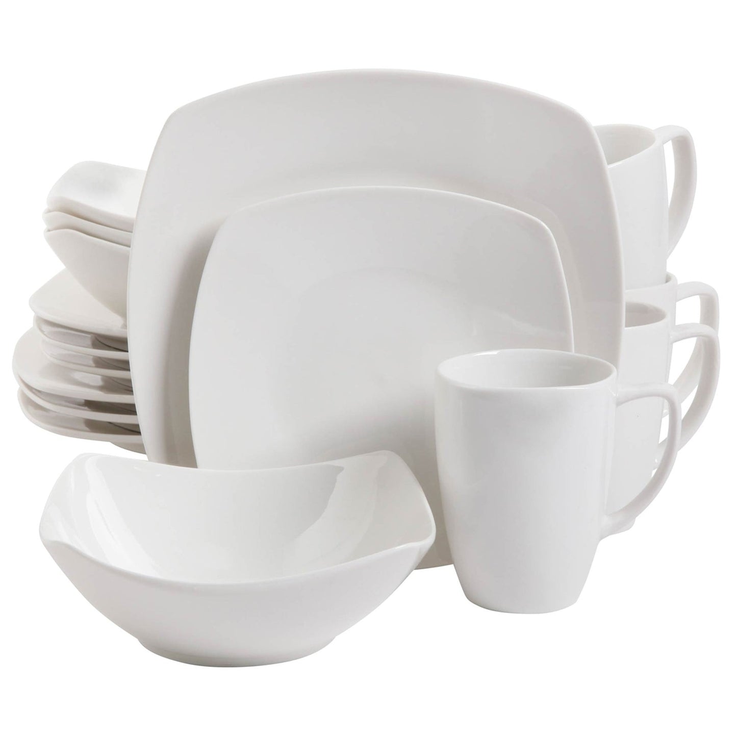 Zen Buffetware 16 piece Square Dinnerware Set LuxuryLifeWay Online Store