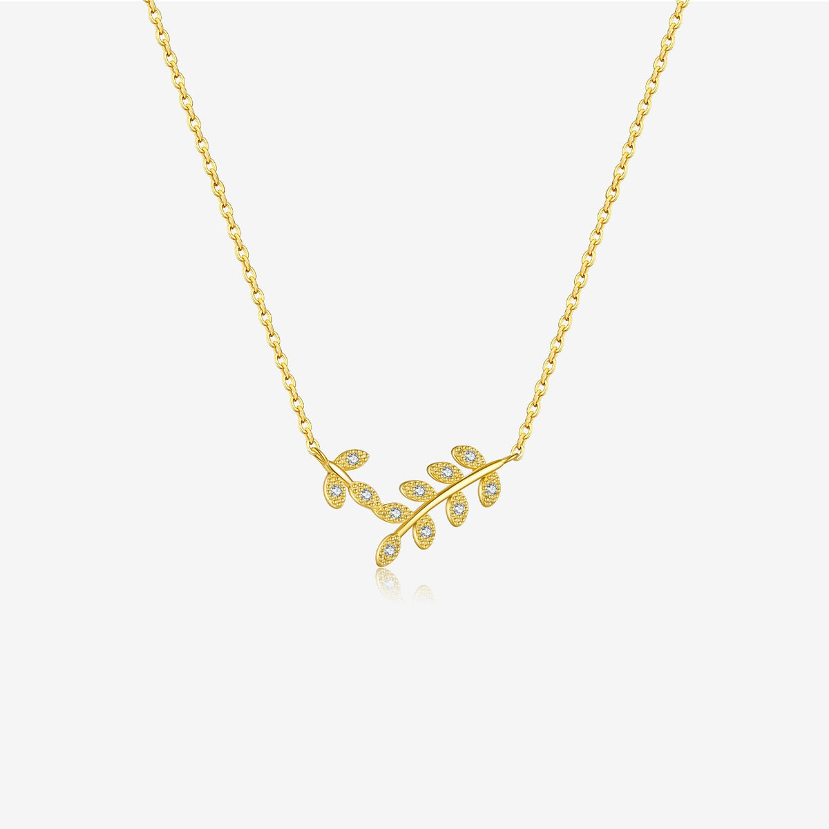 S925 Sterling Silver Leaf Shaped Necklace LadyShow.Store
