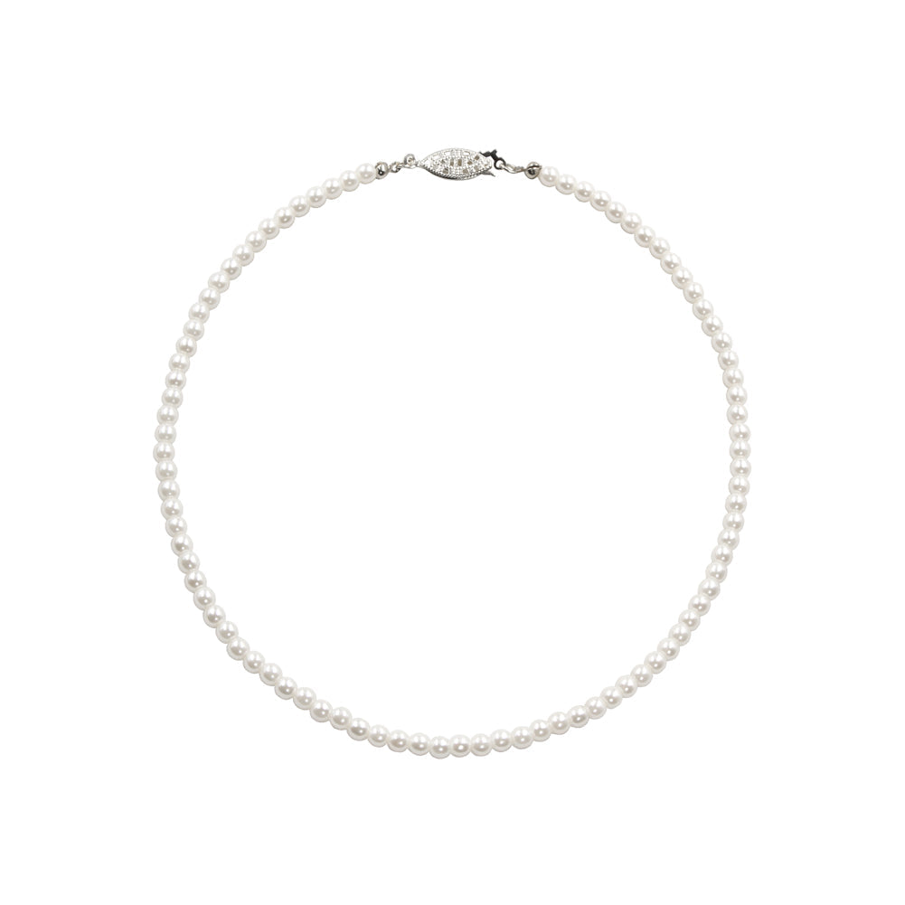#9585-14 - 4mm Simulated White Pearl Necklace - 14" LuxuryLifeWay Online Store