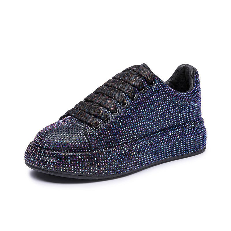 Shoes Women Sports White Shine with Rhinestone Shoes LadyShow.Store