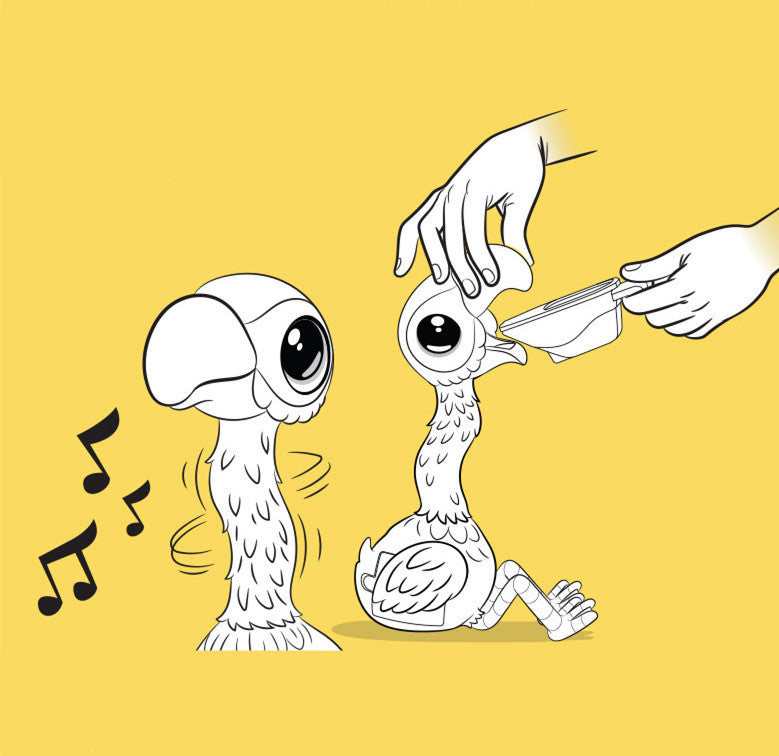 Electronic Singing Flamingo Pet Toy - Movable Interactive Voice Pet for Children Ages 4-14