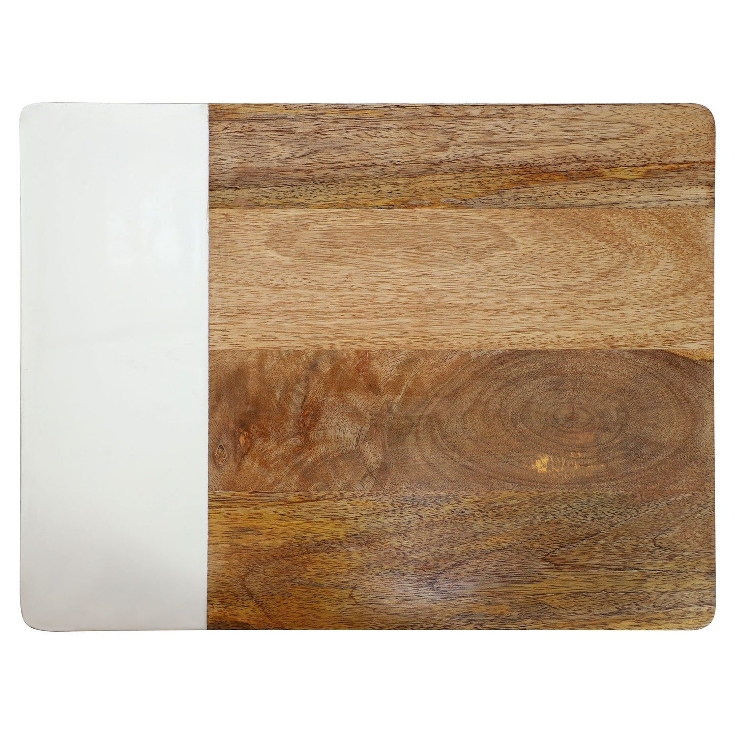 Gibson Home 16 Inch Duo Tone Rectangular Wood Serving Platter LuxuryLifeWay Online Store