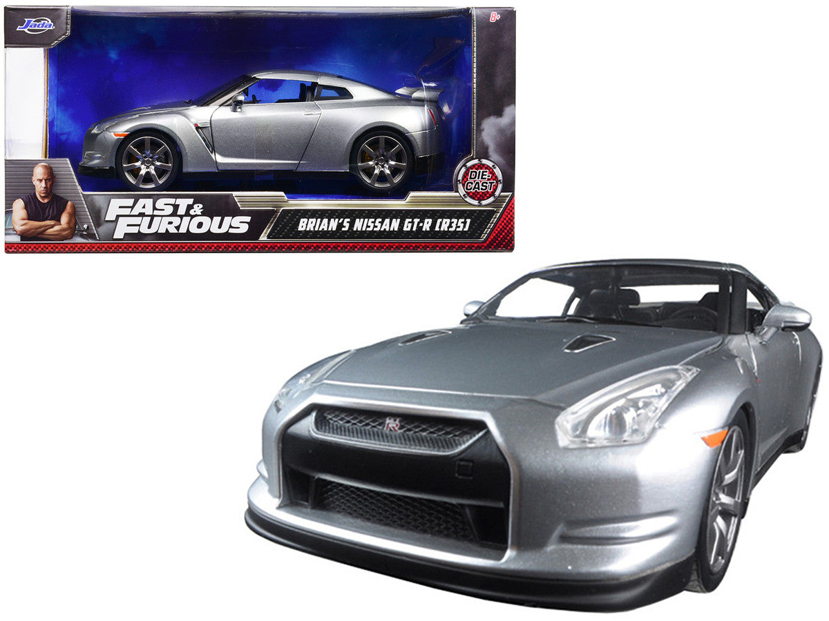 Brian's Nissan GT-R (R35) Silver "Fast & Furious" Movie 1/24 Diecast Model Car by Jada LuxuryLifeWay Online Store