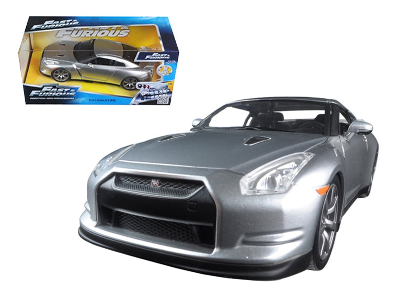 Brian's Nissan GT-R (R35) Silver "Fast & Furious" Movie 1/24 Diecast Model Car by Jada LuxuryLifeWay Online Store