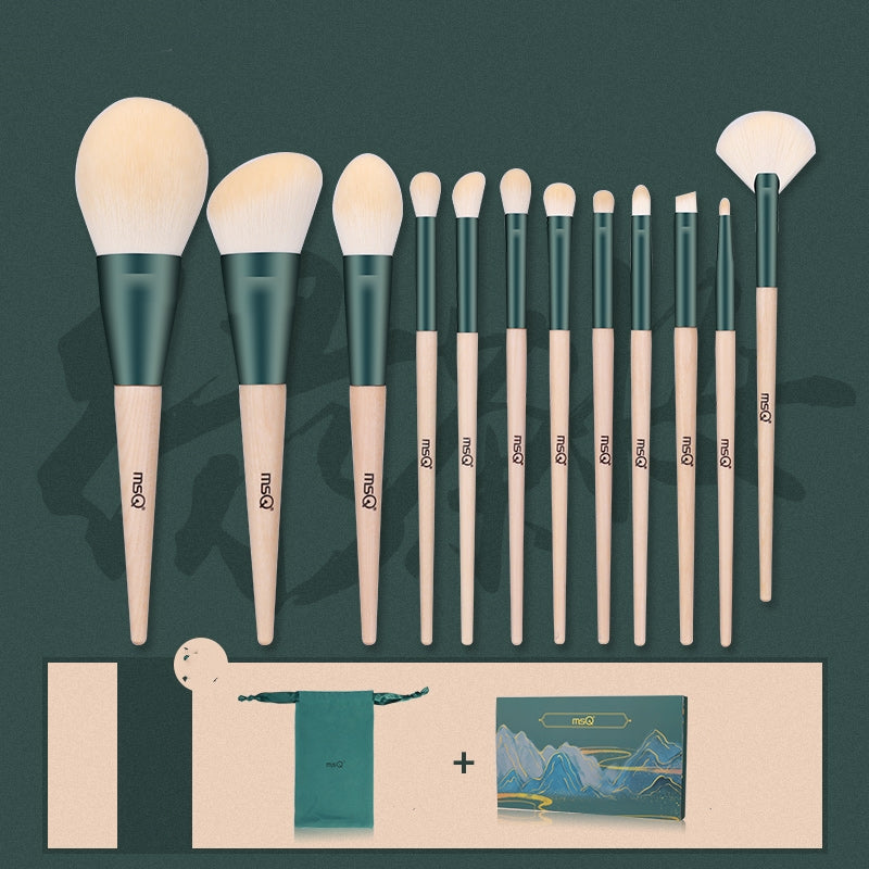 MSQ/ 12 makeup brush set to learn the whole set of tools CJD2