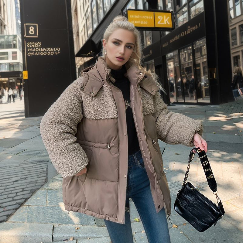 Hoodie With Drawstrings Warm-keeping Cotton Clothing Women's Coat Best YouTube Store