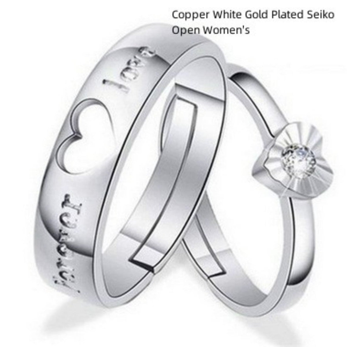 S925 Silver Couple Ring Eternal Love LadyShow.Store