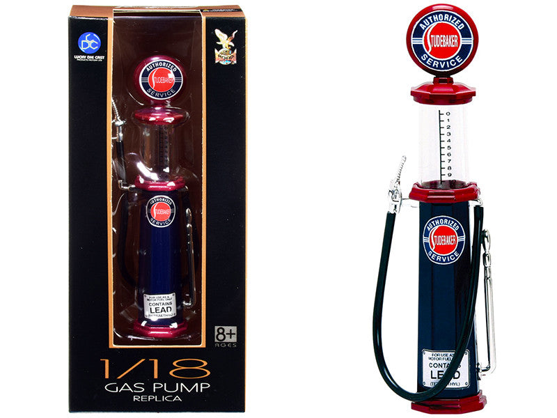 "Studebaker" Vintage Cylinder Gas Pump 1/18 Diecast Replica by Road Signature LuxuryLifeWay Online Store