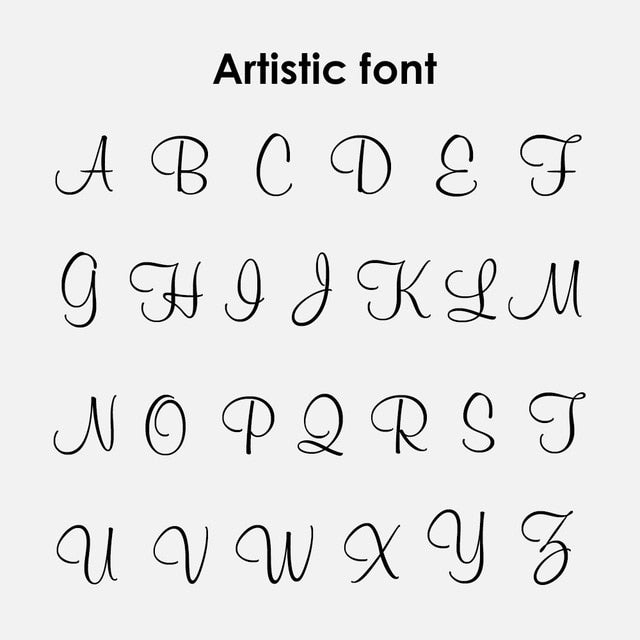 Engrave Artistic Font Alphabet Bracelet Pi-Mart