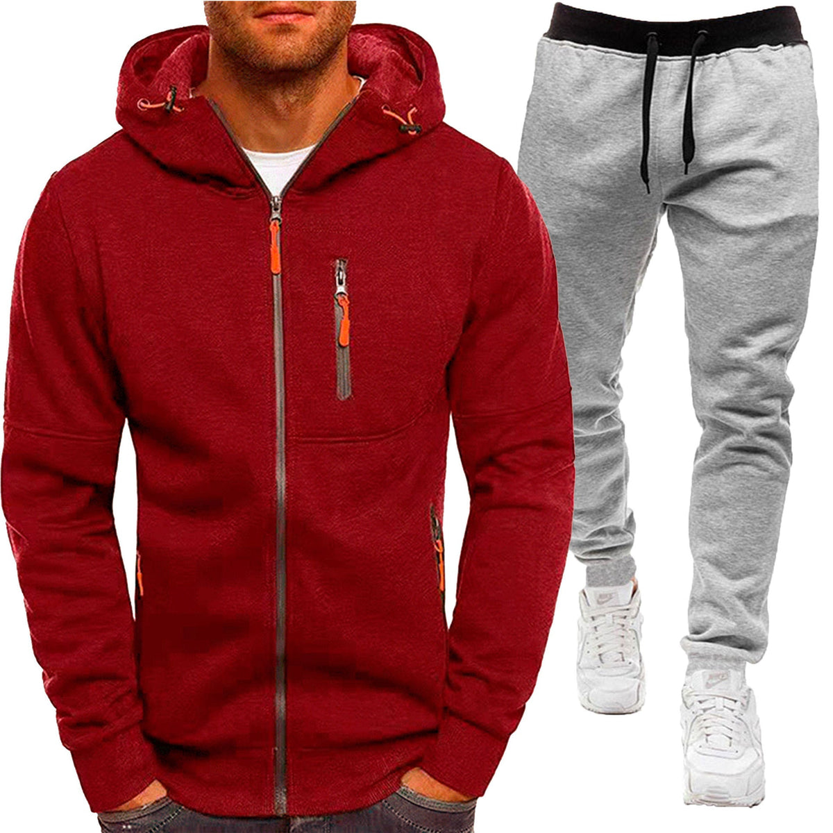 2026 FallWinter New Mens Set Casual Hooded Sweatshirt Sportswear NorixaFashion.com