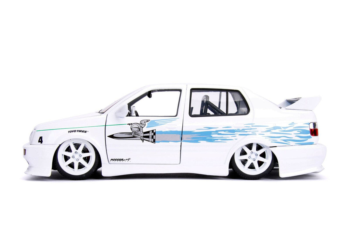 Jesse's Volkswagen Jetta White with Graphics "Fast & Furious" Movie 1/24 Diecast Model Car by Jada LuxuryLifeWay Online Store