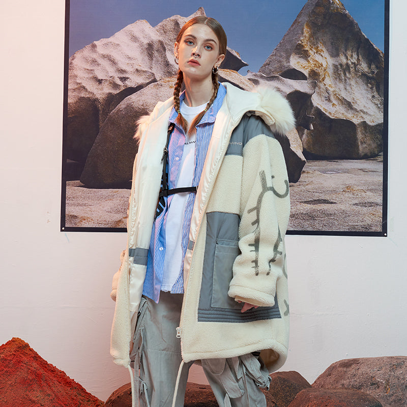 Autumn Winter Mid-length Hooded Men's And Women's Jackets