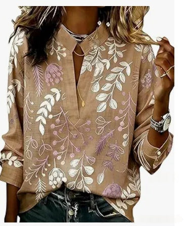 Women's 3D Digital Print Casual Shirt Top NorixaFashion.com