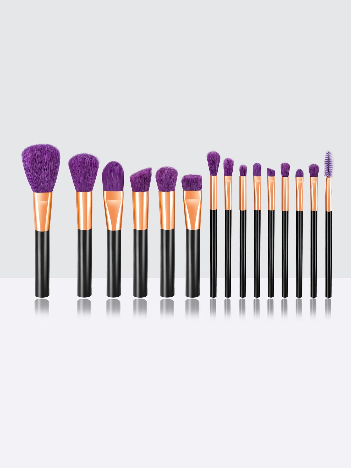 15-Piece Colorful Gradient Makeup Brush Set LadyShow.Store