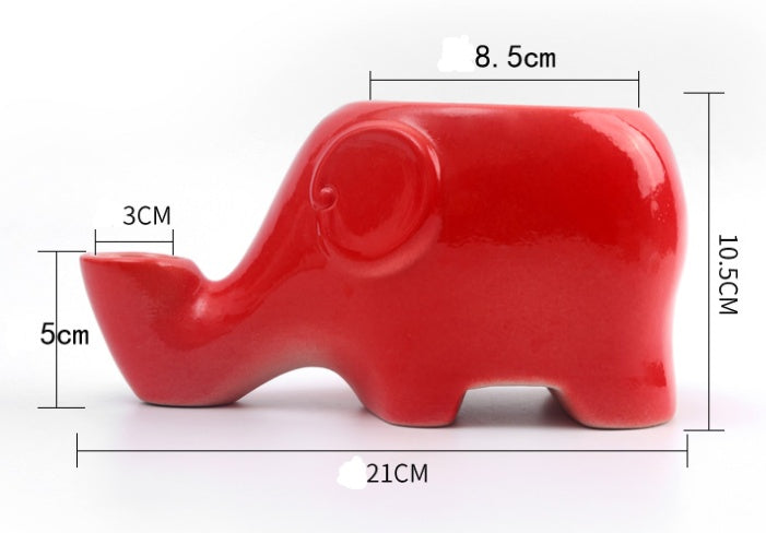 Ceramic Elephant Drinking Fountain Cat Bowl Pets Fashion
