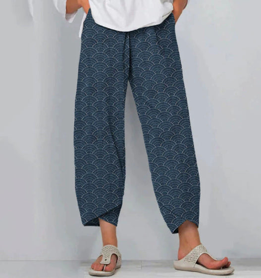 Wide Leg Pants Loose Casual Cotton Linen NorixaFashion.com