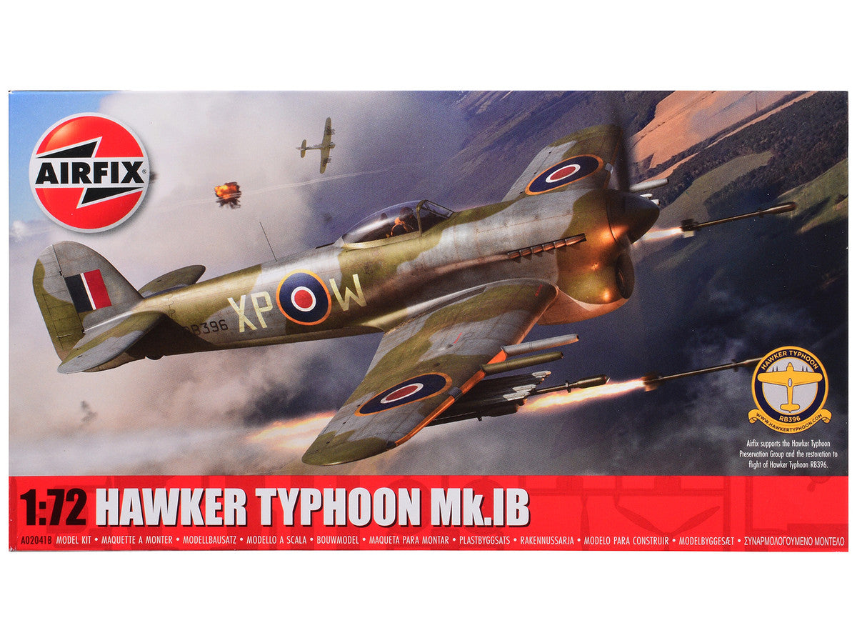 Level 1 Model Kit Hawker Typhoon Mk.IB Aircraft with 2 Scheme Options 1/72 Plastic Model Kit by Airfix LuxuryLifeWay Online Store