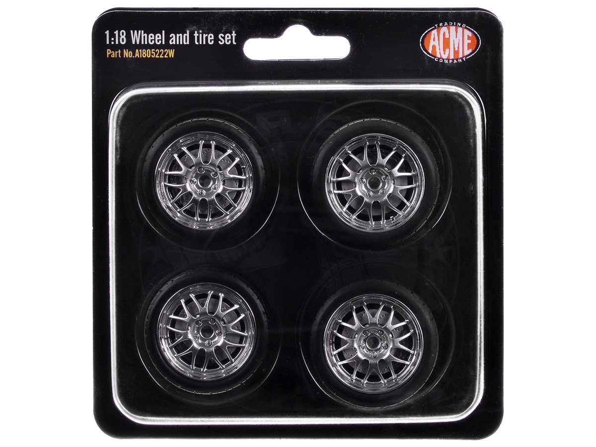 Street Fighter 18" Wheel and Tire Set of 4 pieces from "1968 Pontiac Firebird Street Fighter" for 1/18 Scale Models by ACME LuxuryLifeWay Online Store