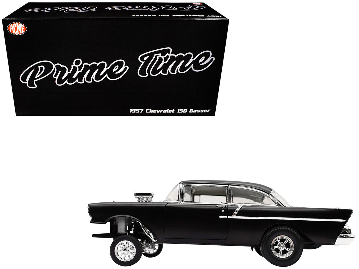 1957 Chevrolet 150 Gasser "Prime Time" Black Limited Edition to 204 pieces Worldwide 1/18 Diecast Model Car by ACME LuxuryLifeWay Online Store