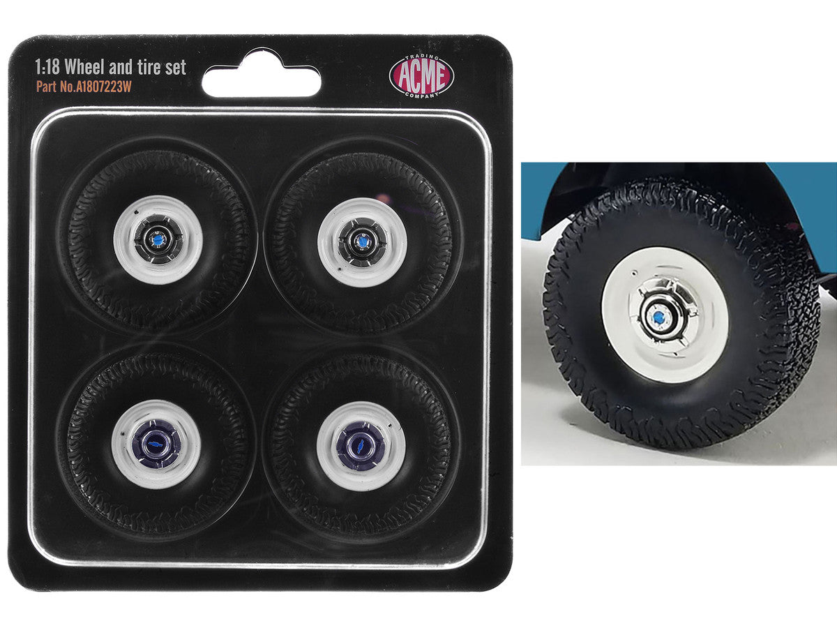 "35 Inch Offroad" Wheel and Tire Set of 4 pieces from 1967 Chevrolet K-10 Pickup Truck for 1/18 Scale Models by ACME LuxuryLifeWay Online Store