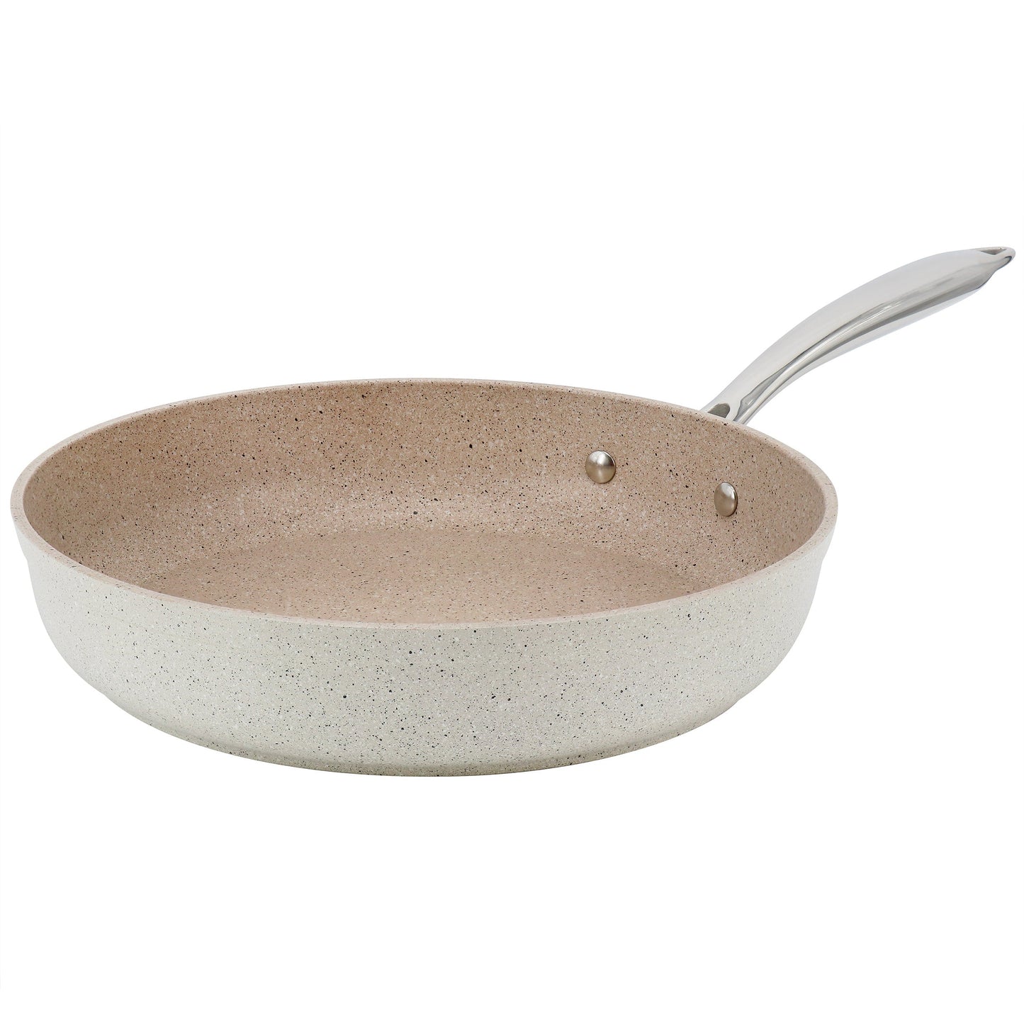 Korkmaz Granita Aluminum Nonstick 12 Inch Frying Pan in Tan LuxuryLifeWay Online Store
