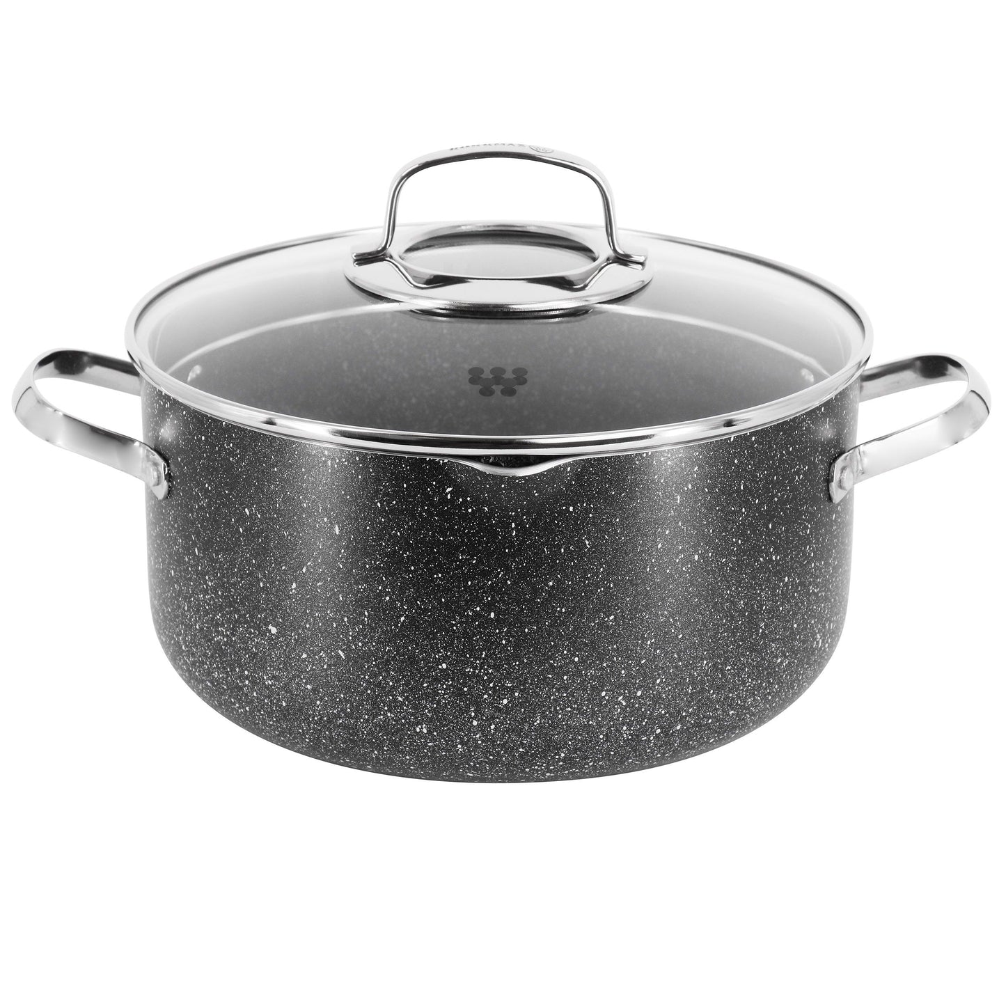 Korkmaz Galaksi Non Stick 10 Inch 6.5 Liter Casserole with Lid in Black LuxuryLifeWay Online Store