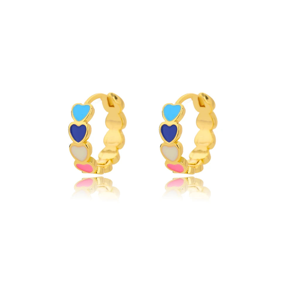 Stainless Steel Heart Earrings for Women Waterproof Gold Color Earrings 2025 Trend Aesthetic Ear Piercing Jewelry Wedding Gifts Pi-Mart