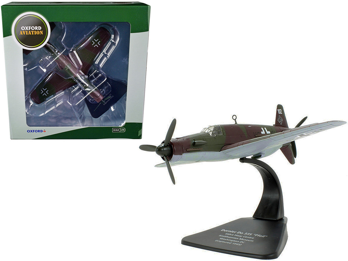 Dornier Do 335 "Pfeil" Fighter Plane "Udva Hazy Centre Smithsonian Museum Washington DC" (Captured 1945) "Oxford Aviation" Series 1/72 Diecast Model Airplane by Oxford Diecast LuxuryLifeWay Online Store