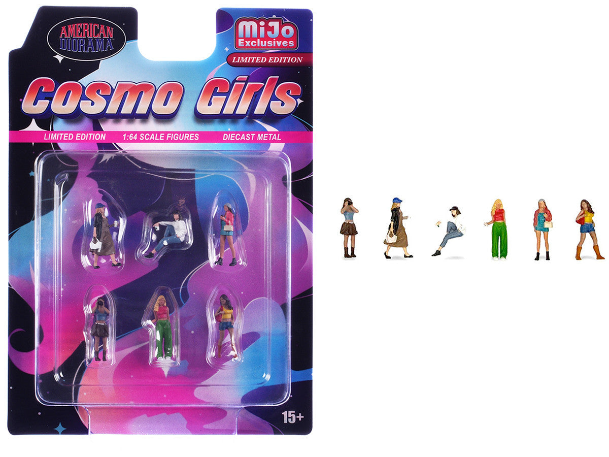 "Cosmo Girls" 6 piece Diecast Figure Set (6 Figures) Limited Edition for 1/64 Scale Models by American Diorama LuxuryLifeWay Online Store
