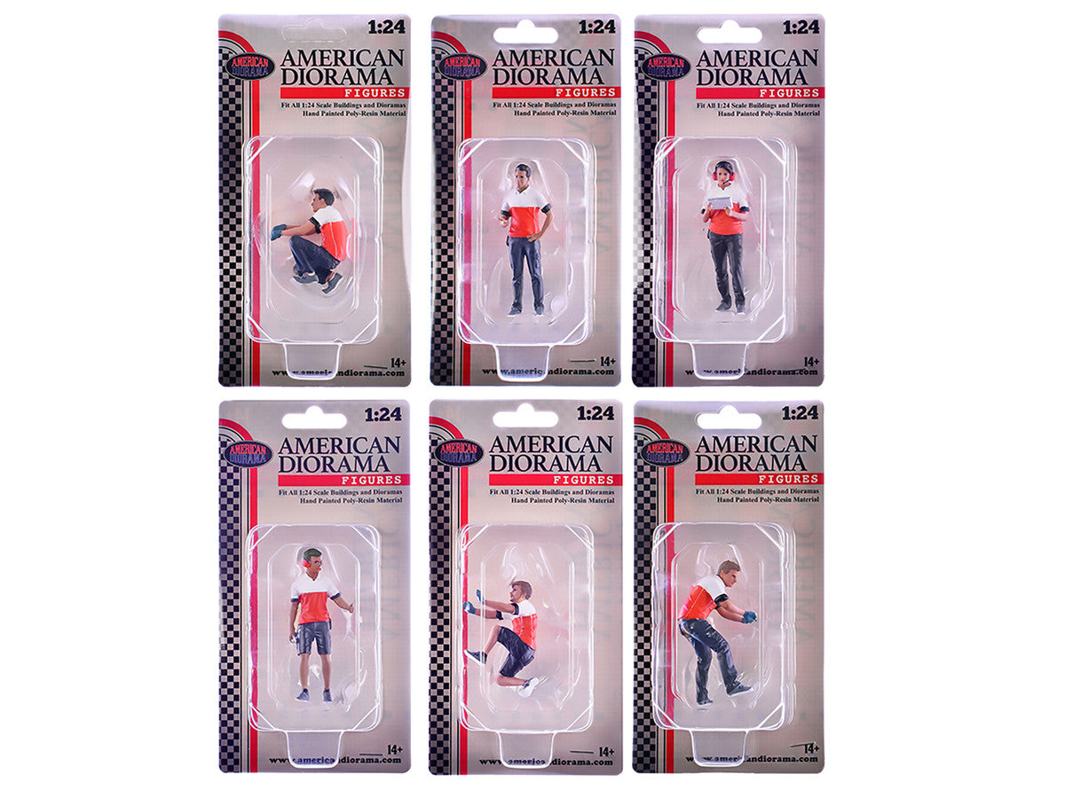 "Race Crew" 6 piece Figure Set for 1/24 Scale Models by American Diorama LuxuryLifeWay Online Store