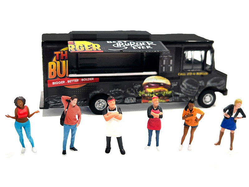 "Foodies" 6 piece Diecast Figure Set (6 Figures) Limited Edition for 1/64 Scale Models by American Diorama LuxuryLifeWay Online Store