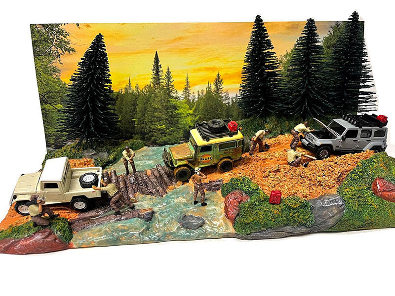 "Overland Off-Road" Diorama with Forest Background for 1/64 Scale Models by American Diorama LuxuryLifeWay Online Store