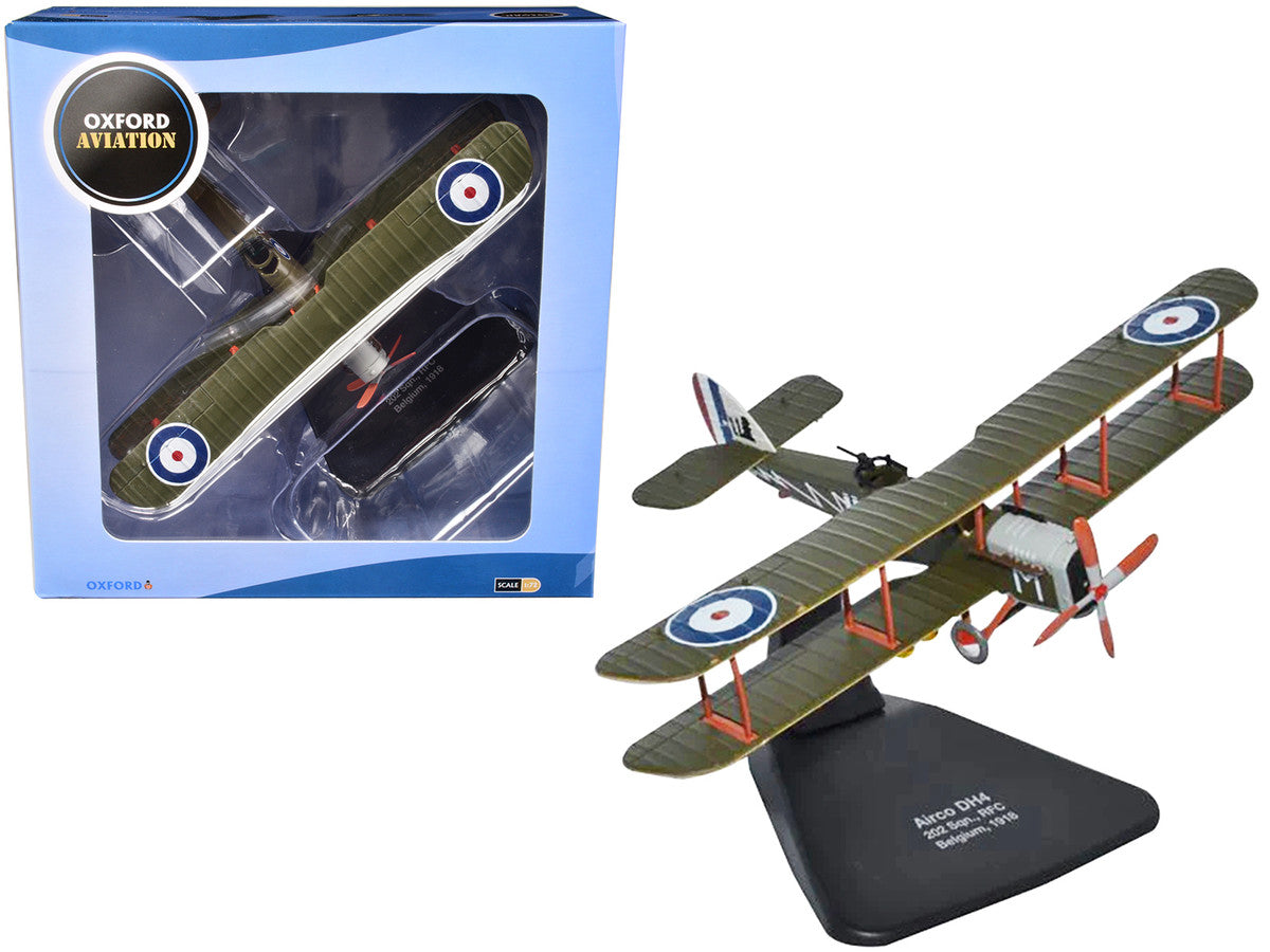Airco DH4 Bomber Plane "202 Squadron RFC" (1918) "Oxford Aviation" Series 1/72 Diecast Model Airplane by Oxford Diecast LuxuryLifeWay Online Store