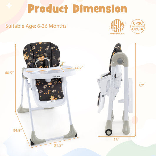 3-In-1 Convertible Baby High Chair for Toddlers-Dark Brown - Color: Dark Brown LuxuryLifeWay Online Store