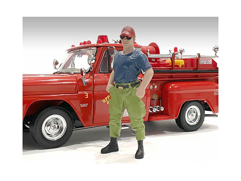 "Firefighters" 6 piece Figure Set (4 Males 1 Dog 1 Accessory) for 1/18 Scale Models by American Diorama LuxuryLifeWay Online Store