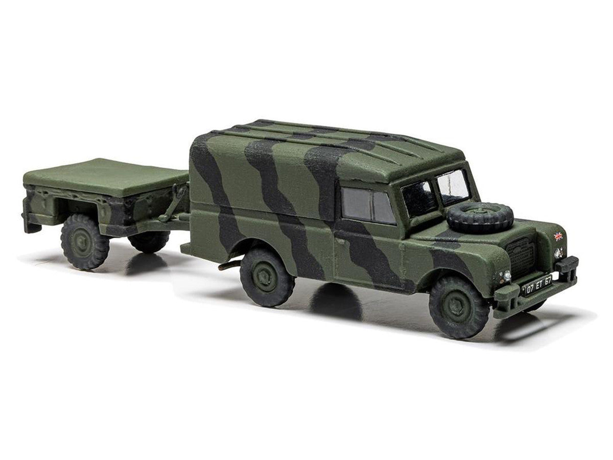 Level 2 Model Kit Land Rover LWB (Hard Top) Truck and Trailer with 2 Scheme Options 1/76 Scale Plastic Model Kit by Airfix LuxuryLifeWay Online Store