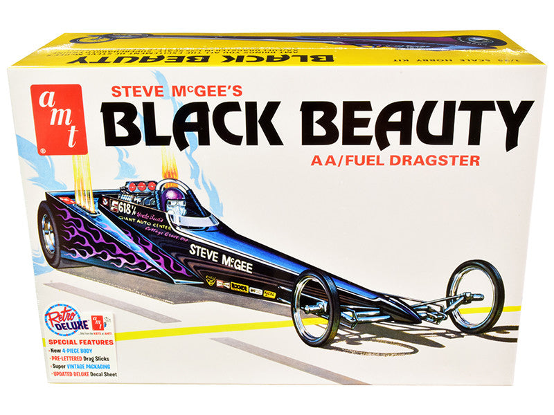 Skill 2 Model Kit Steve McGee's Black Beauty Wedge AA/Fuel Dragster 1/25 Scale Model by AMT LuxuryLifeWay Online Store