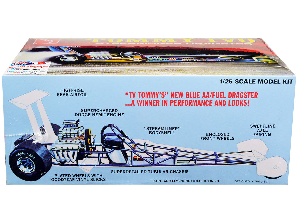 Skill 2 Model Kit Tommy Ivo Streamliner Dragster 1/25 Scale Model by AMT LuxuryLifeWay Online Store
