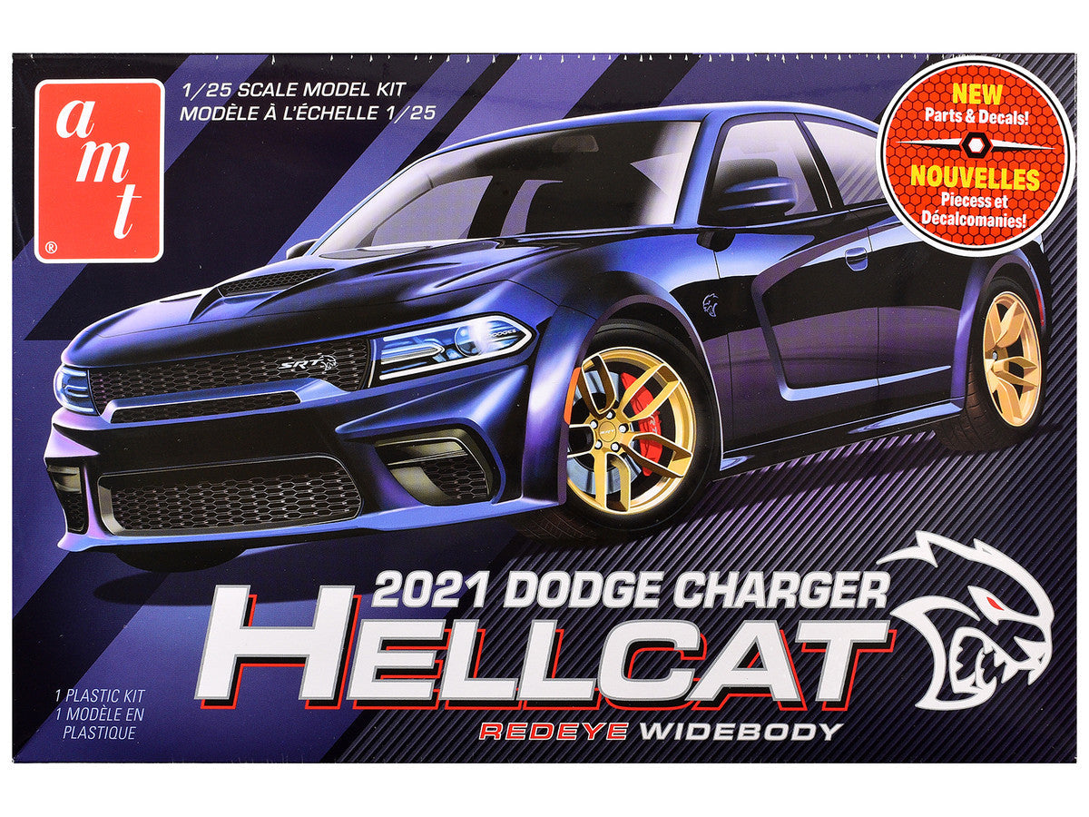 Skill 2 Model Kit 2021 Dodge Charger Hellcat Redeye Widebody 1/25 Scale Model by AMT LuxuryLifeWay Online Store