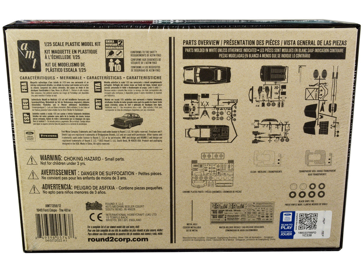 Skill 2 Model Kit 1949 Ford Coupe "The 49'er" 3-in-1 Kit 1/25 Scale Model by AMT LuxuryLifeWay Online Store